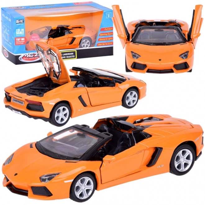 Model metalic Lamborghini Aventador Roadster 1:32 interactiv