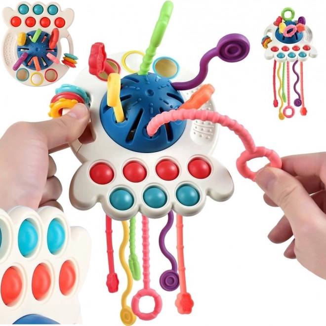 Jucărie senzorială Montessori multifuncțională Woopie pentru bebeluși