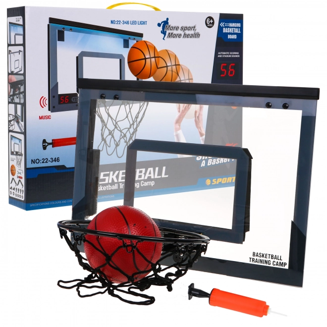 Set interactiv de baschet pentru copii 6+ cu tablă și contor