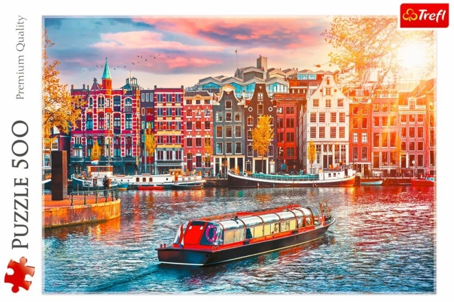 Motiv realist al canalelor din Amsterdam