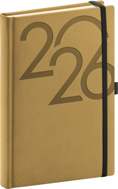 Jurnal zilnic 2026 Auriu 15x21 cm