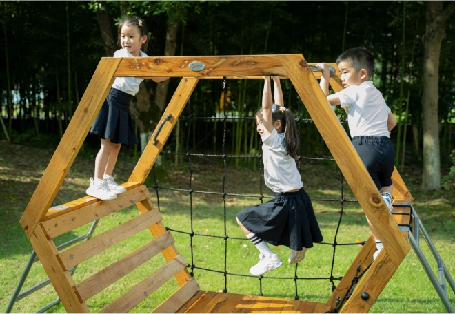 World Edu Clasic Loc De Joacă Din Lemn Pentru Copii XXL Hexagonal