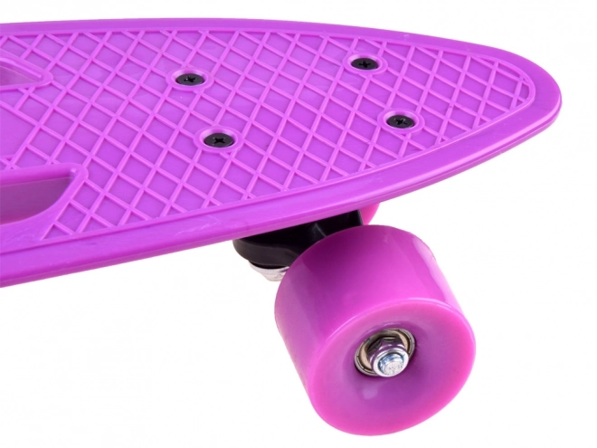 Deska skateboard ușoară pentru copii cu decupaje – violet