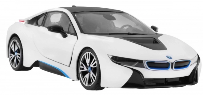 Mașinuță electrică BMW i8 albă Rastar cu telecomandă