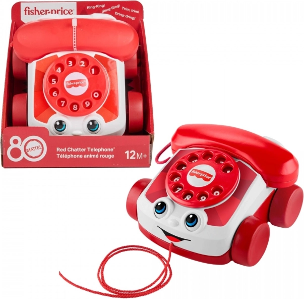 Telefon Fisher-Price Chatter – ediție aniversară la 80 de ani MATTEL, roșu