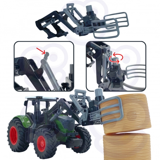Set de utilaje agricole cu tractor Woopie