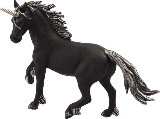 Figurină unicorn negru