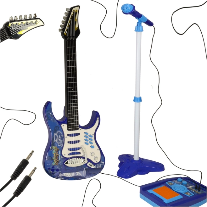 Chitară electrică pentru copii cu microfon și amplificator