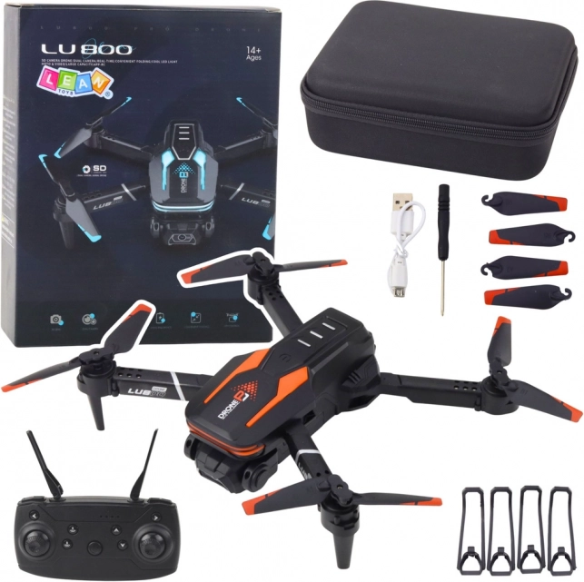 Dron cu cameră LU800 cu LED-uri - portocaliu