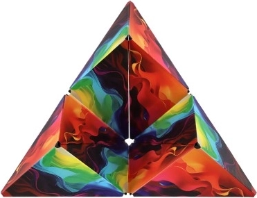 Cubul puzzle magnetic curcubeu