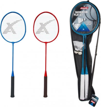 set de rachete de badminton și fluturași în husă