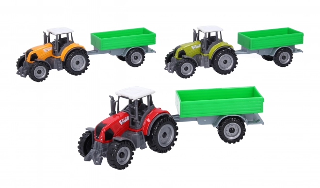 Tractor cu remorcă din metal 18 cm