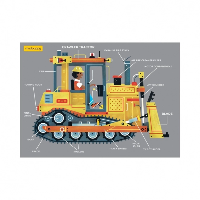 Puzzle Buldozer 48 piese de la Mudpuppy