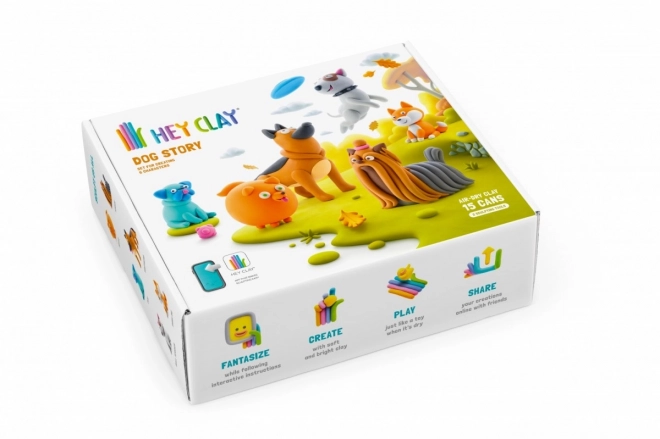 Hey Clay: Povestea câinilor - set de plastilină