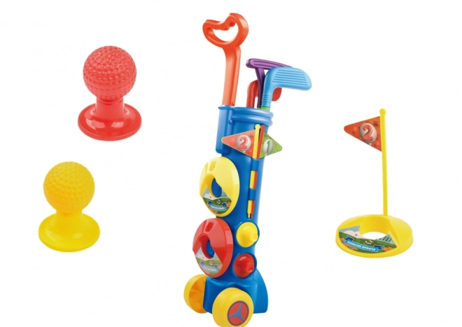 Set de mini golf pentru copii cu cărucior