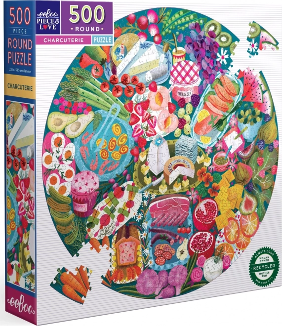 Puzzle rotund Charcuterie de la EEBOO, 500 piese