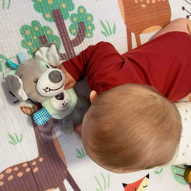 Căţeluş interactiv pluș cu lumină și sunet Woopie Baby