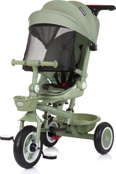 Tricicletă Chipolino cu copertină Marathon 2 în 1 verde pastel