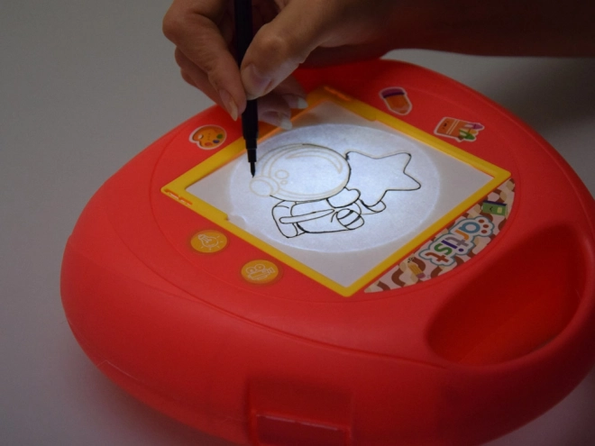 Proiector educativ 3 în 1 pentru desen cu valiză și diapozitive