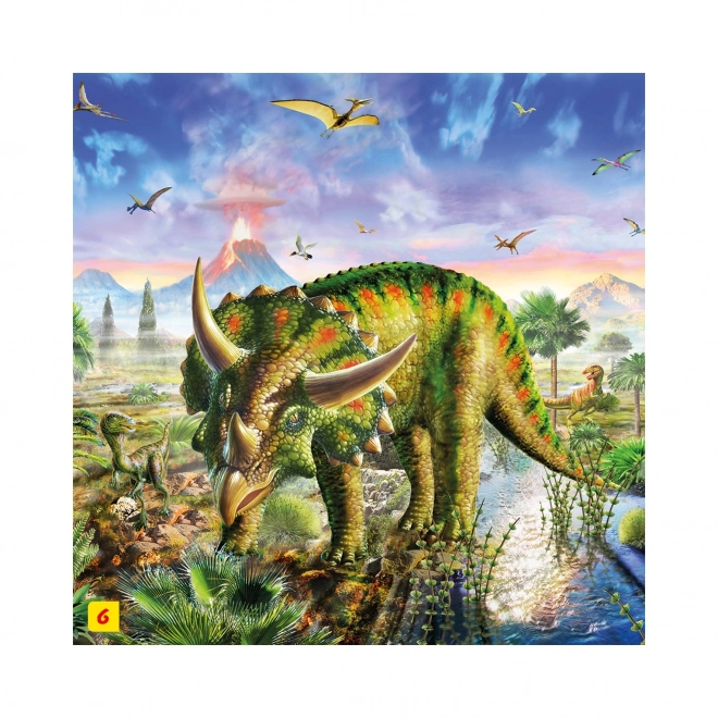 Puzzle cu figurină dinozaur: Tyrannosaurus Rex - 60 piese