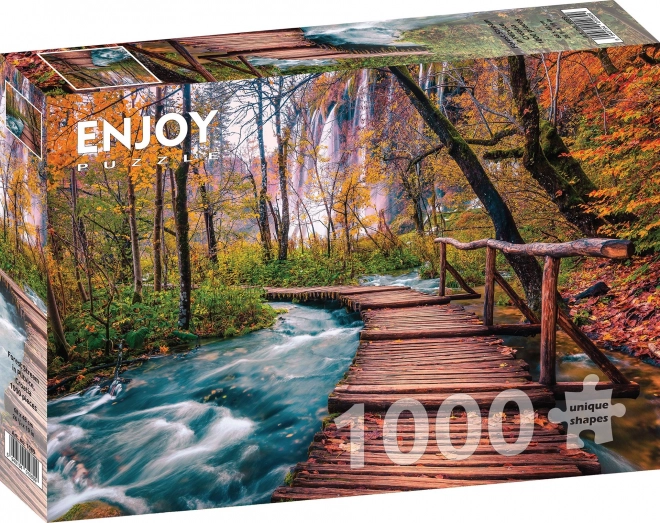 puzzle Potecu forestier din Parcul Plitvice, Croația 1000 piese