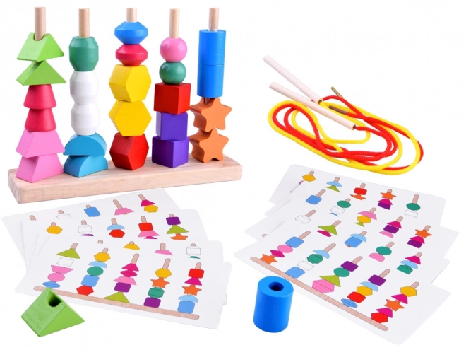 Joc educativ din lemn cu 25 de piese