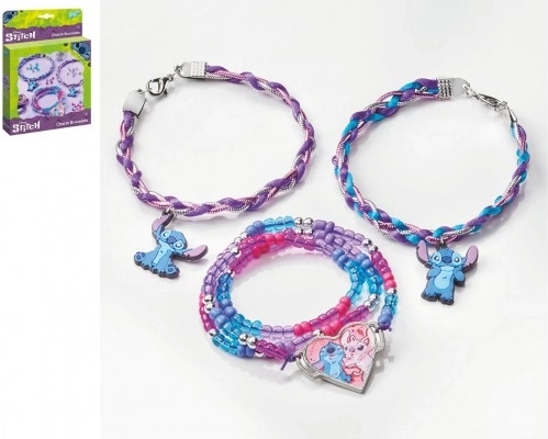 Set creativ pentru fabricarea brățarilor cu tematică Stitch