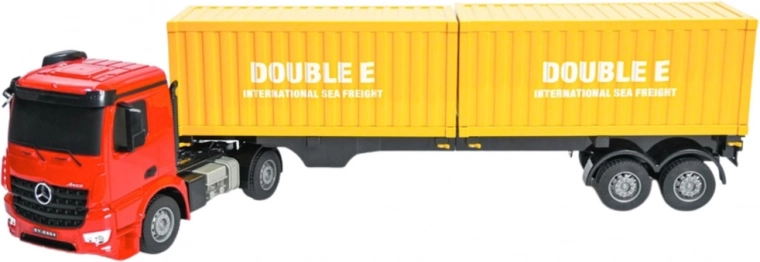 Semiremorcă detașabilă și container cu uși care se deschid