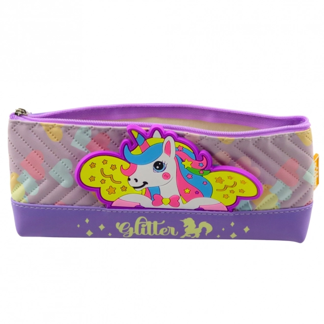 Perniu cu unicorn violet
