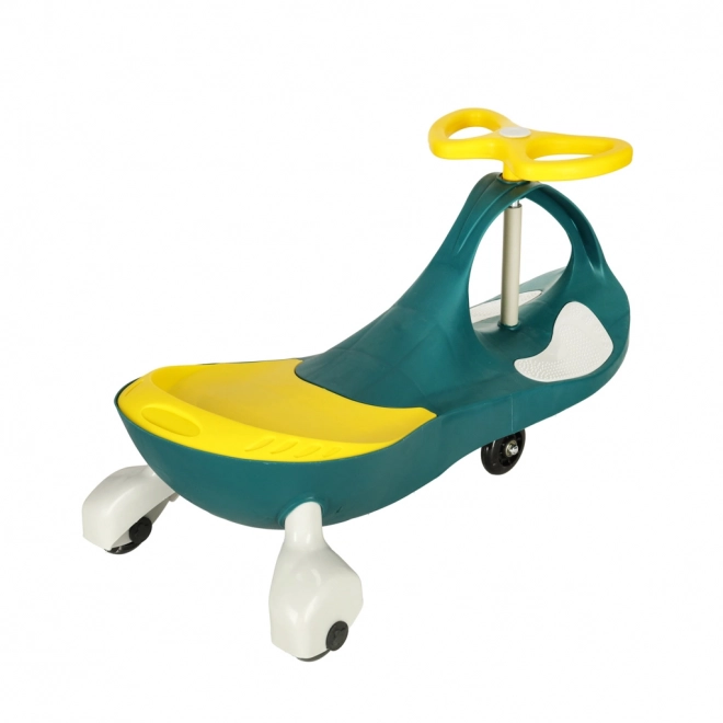 Jeździk cu roți LED verde-galben pentru copii – Verde-gălbui