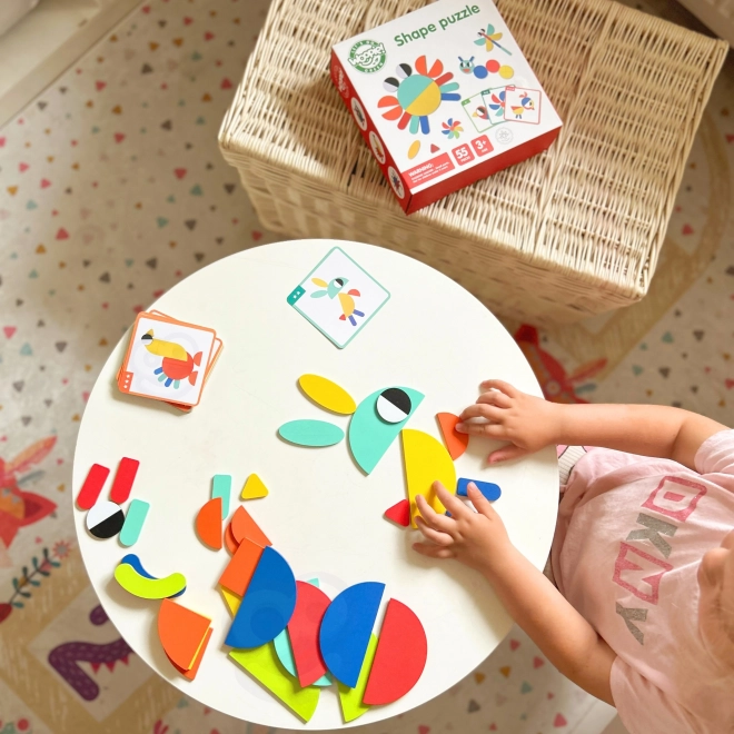 Puzzle din lemn Montessori cu 40 de modele de la WOOPIE Green