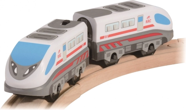 tren de mare viteză cu baterii 2KIDS TOYS pentru căi ferate din lemn