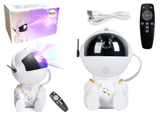 Proiector LED astronaut cu stele și telecomandă USB
