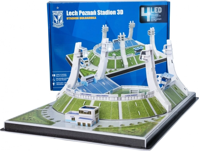 Puzzle 3D stadion FC Lech Poznań iluminat