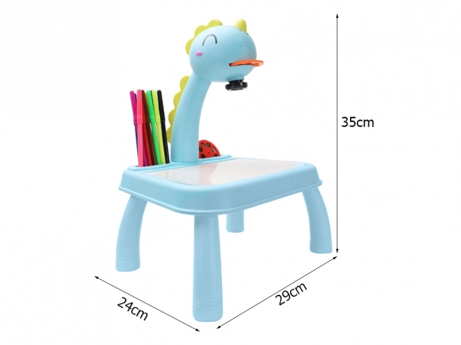 Proiector educativ pentru desenat în formă de dinozaur