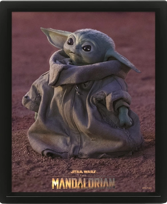 Tablou 3D The Mandalorian cu Grogu