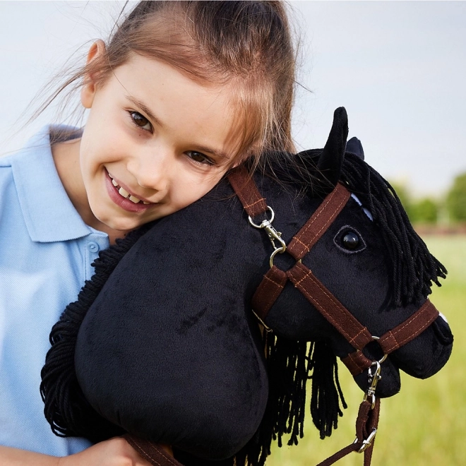 Cal pe băț Hobby Horse negru