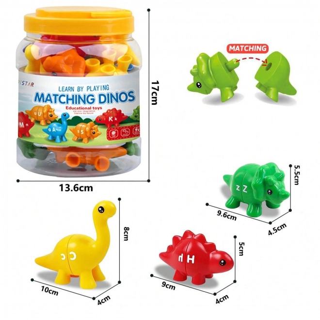 Zest educativ litere și culori Dinozauri Montessori