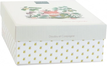 Doudou set cadou jucărie din pluș vulpe Rozmarin 27 cm