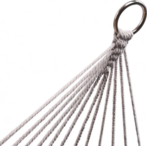 Hamac de grădină Boho cu franjuri gri 200 cm