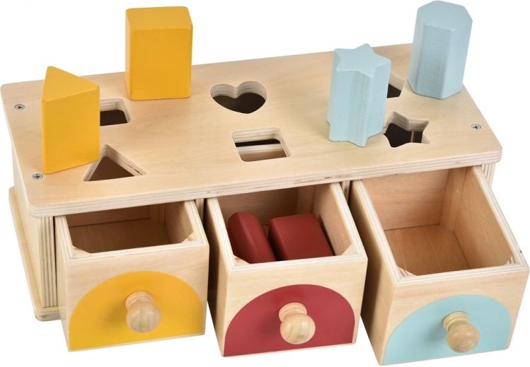 Sortare din lemn a formelor cu sertare 2Kids Toys