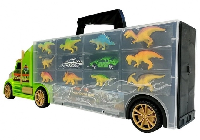 Transportor de jucărie cu dinozauri