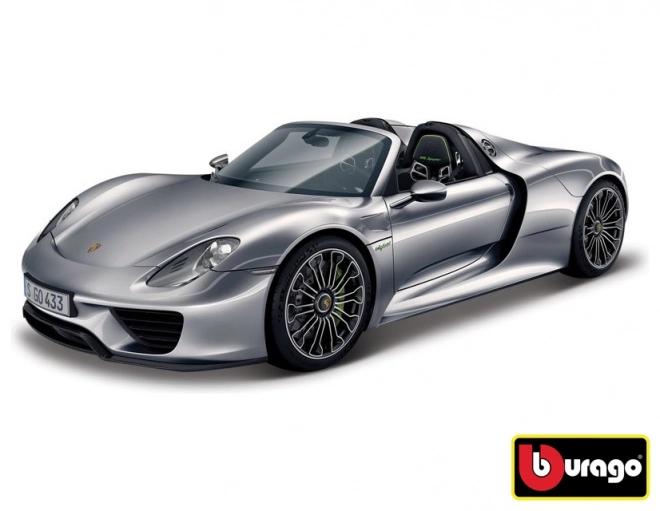 Mașină metalică Bburago Porsche 918 Spyder Plus