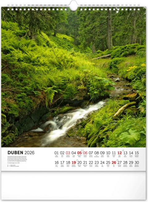 Calendar de perete Plimbări prin peisajele Moraviei 2026
