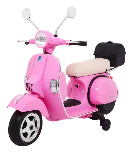 Scuter electric Vespa pentru copii roz