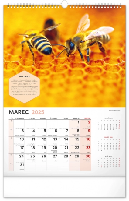 Calendar de perete apicol 2025