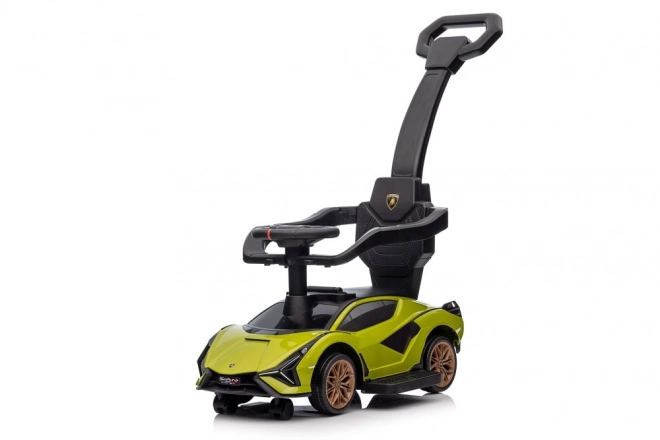 Mașinuță cu pusher Lamborghini alb – Verde