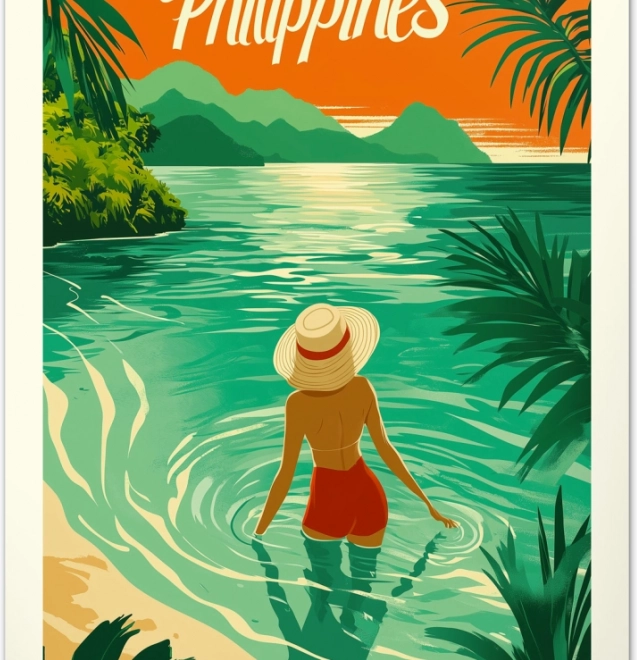 Calendar de perete Afișe vintage Paradisuri tropicale 2026