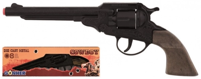 Revolver metalic de cowboy cu 8 cartușe GONHER 88/6