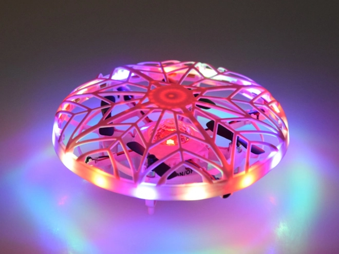 Dron Disc Zburător cu LED-uri